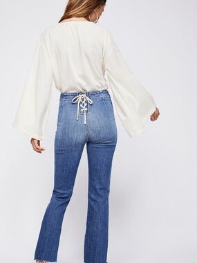 MOTHER Laced Hustler Ankle High Waisted Jeans 24